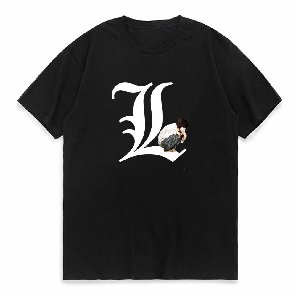 Men Kawaii Cartoon Summer Tops Misa Amane Graphic Tees Japanese Anime T-shirt Death Note T Shirt Harajuku Unisex Pop Y2k Tshirt