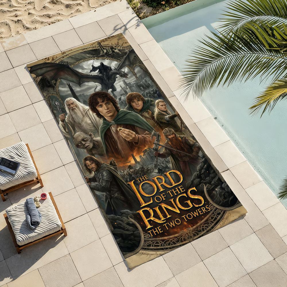 Movie The L-Lord of the R-Rings Towel Drying Bath Towel Applicable To Light Swimming Camping Yoga Beach Out