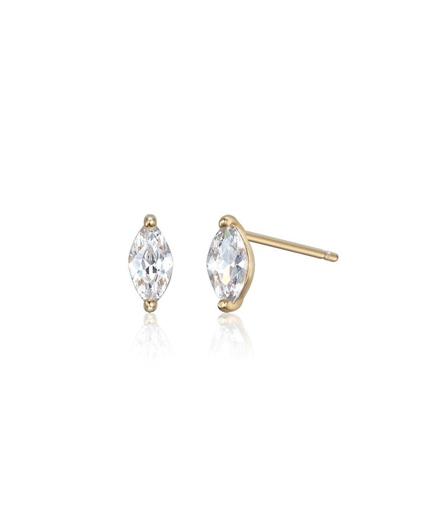 Akarki 14K Navette Earrings