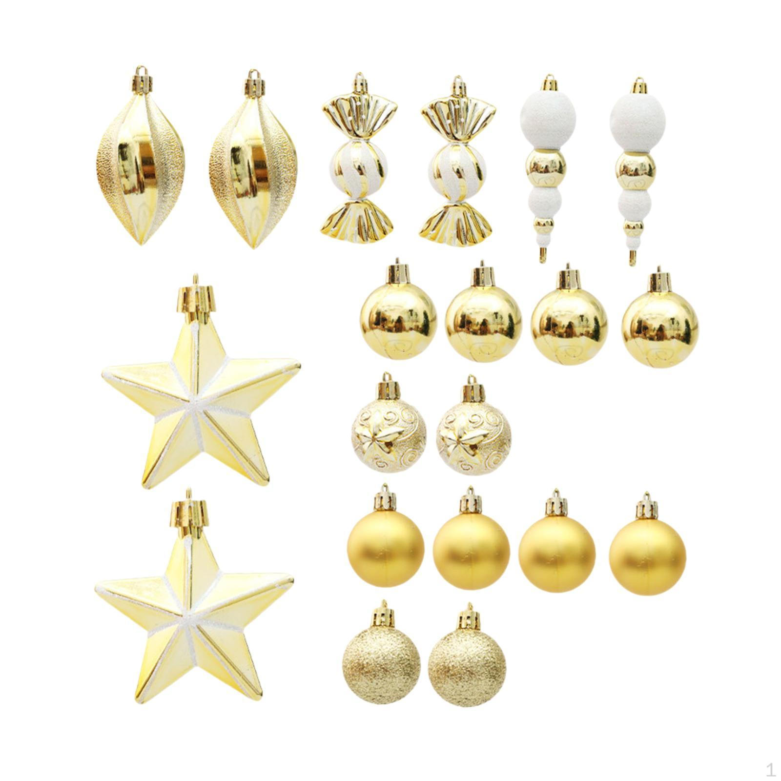 

Рождественские шары для подвешивания, маленькие подвески, наружное праздничное украшение golden 20pcs