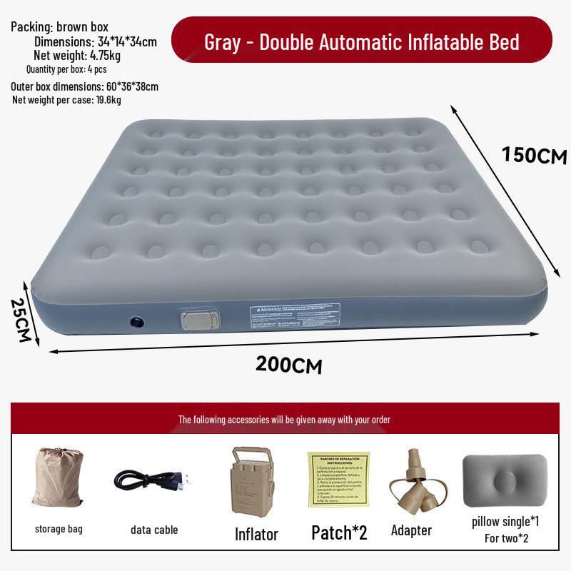 Office Nap High-Grade Flocking Inflatable Bed - Easy Storage, Lightweight, One-Button Setup Sleeping Pad