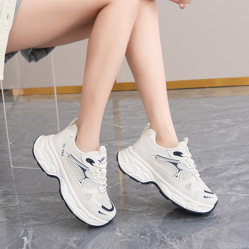 Thick-soled autumn new sports shoes mesh soft-soled casual dad