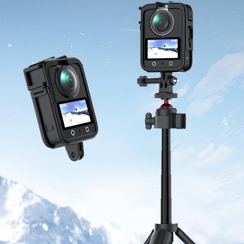 Camera Protective Cage Double Cold Shoe Mounts For OSMO360 Camera Enhances Stability And Accessory Expansion Frame