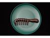 Ebony Ash Wood Wide-Tooth Meridian Massage Comb with Round Drum Handle