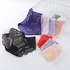 Sexy Lace Plus Size Underwear Women's Ultra-thin Mesh Transparent Ladies Briefs