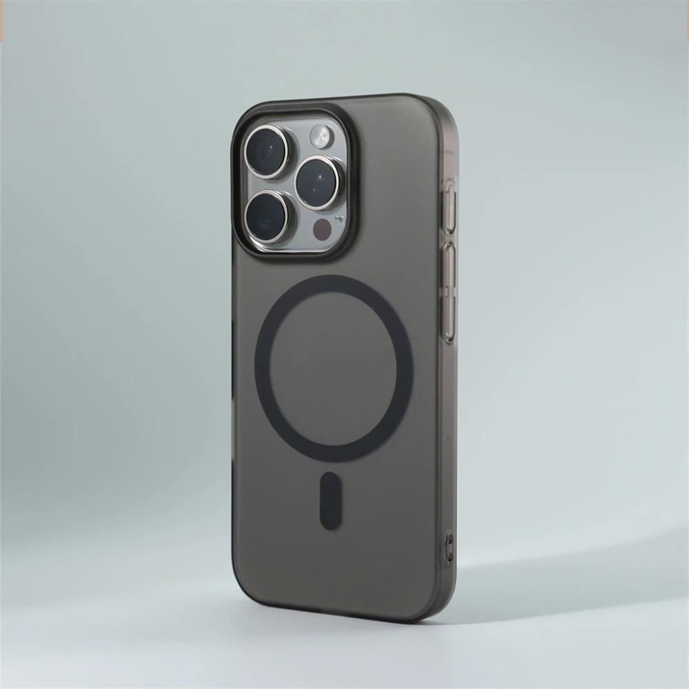 1.0 MM Ultra Thin Matte Hard PC Translucent Case For iPhone 17 16 15 14 13 12 Pro Max Magsafe Magnetic Wireless Charge Cover