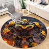 1pc Transformers Bumblebee Office Round Area Rug, Under Office Chairs Bedroom Living Room Home Decor, Room Decoa1016122
