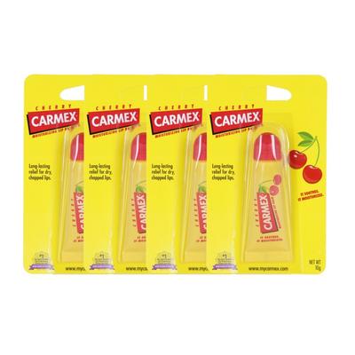 Moisturizing Lip Balm Tube, Cherry, 10g, 4 Pieces