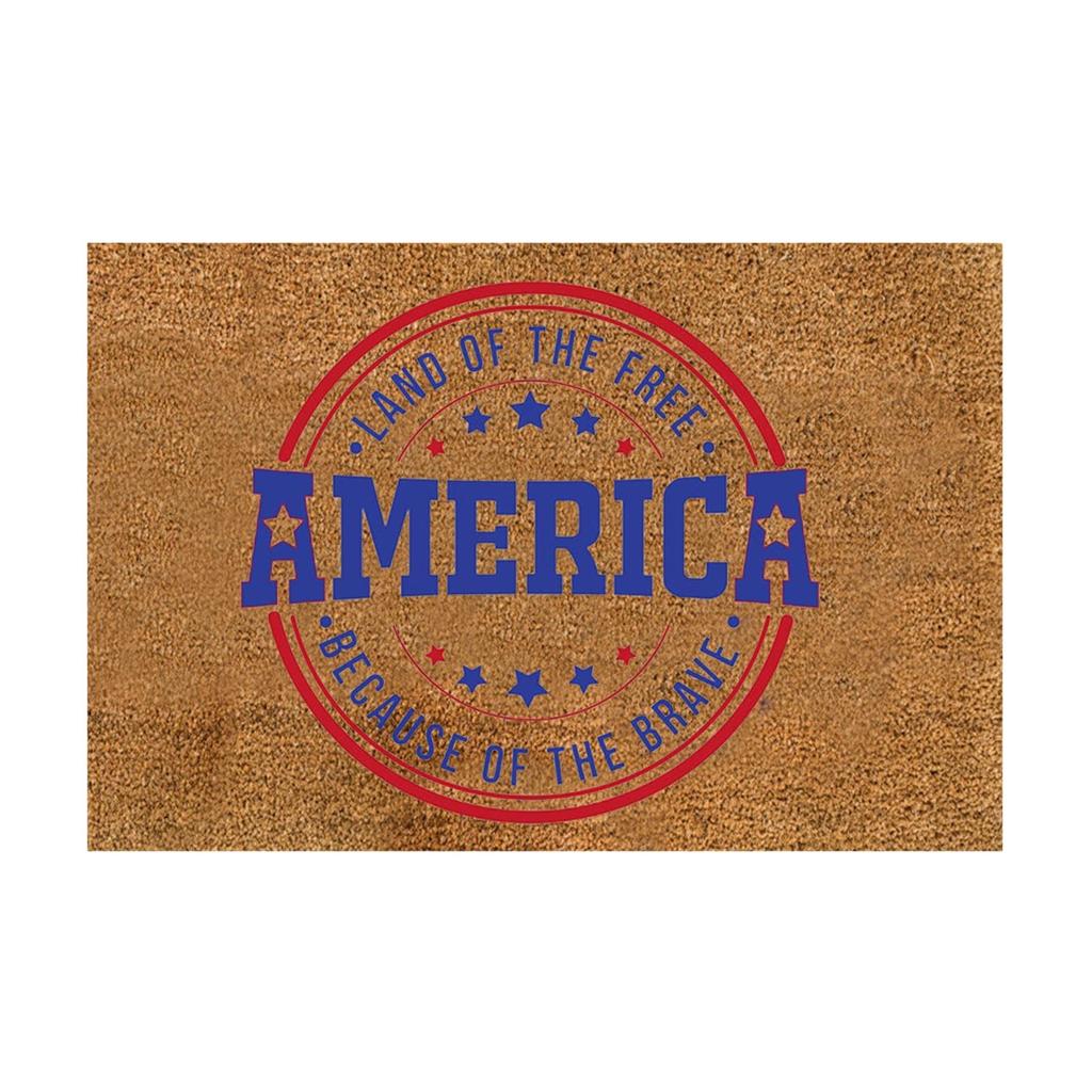 Independence Day Decorative Door Mat - Indoor Outdoor Carpet Home Floor Mat - Rubber Entrance Bathroom