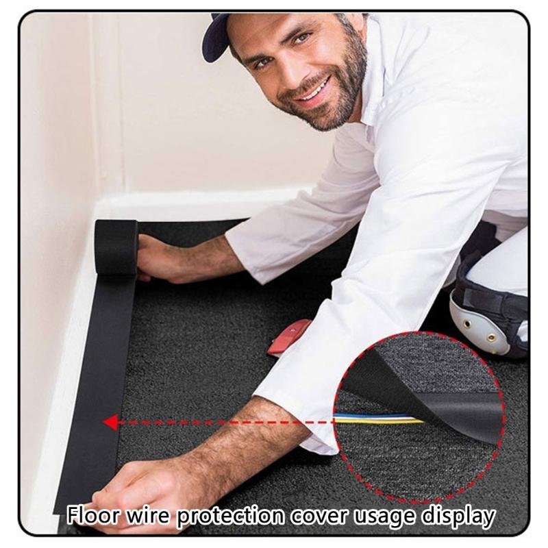 Floor Cable Cover Cords Cable Protector Floor Wire Cover Protector Cable Management Sleeves for Office Carpet or Floor