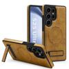 Samsung S25Ultra Magnetic Bracket TPU + PU Simple Hot Press Mobile Phone Case S25 Magnetic Mobile Phone Case