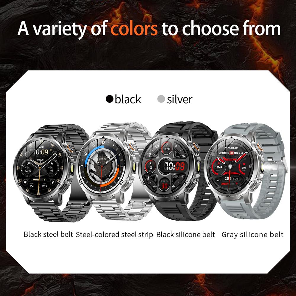 MEVADEN New 1.85 inch Men's Bluetooth Call Smart Watch Sports Fitness Tracker Heart Monitor LED Flashlight Smartwatch For Android IOS 1000mAh AK95