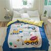 1Pcs Cartoon Dinosaur Duvet Cover 100% Cotton Skin-friendly Breathable Zipper Quilt Cover for Kids Boys Girls Bedroom Decor