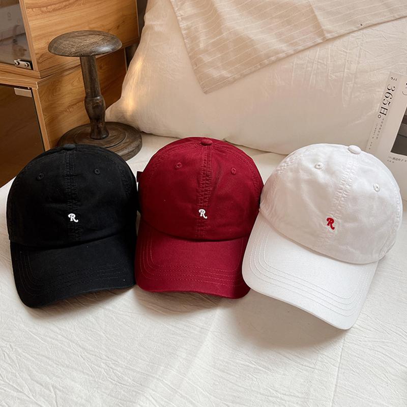 Embroidery Baseball Cap For For Men And Women Solid Color Color Cotton Snapback Sports Sun Protection Hat Hip Hop Dad Trucker Adjustable Hat Letter