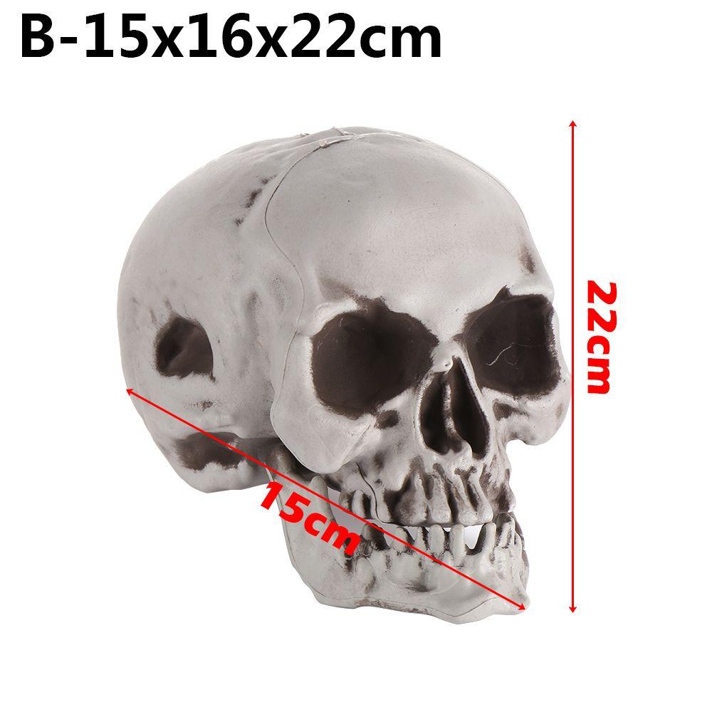 1PC Halloween Style All Size Human Skull Head Skeleton Photo Prop Home Party Decoration Game Supplies Hanging Decor High Quality
