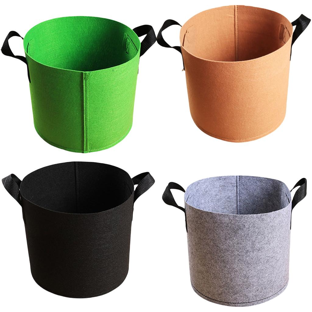 Plant Grow Bag Nonwoven Fabric Pots Plant Growing Bags Vegetable Planter Bags Suitable for Indoor and Outdoor Garden Use