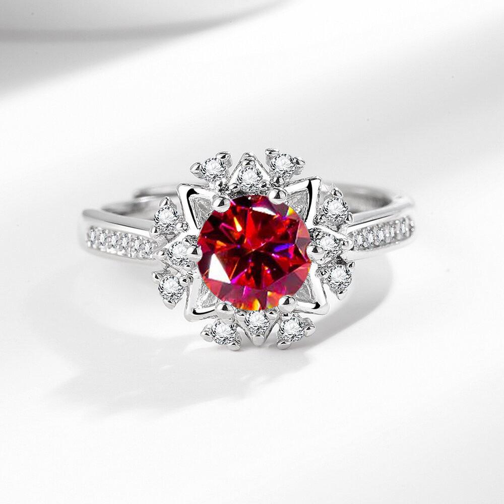 2026 European and American Jewelry Inlaid Zircon Ring Open Jewelry Women's Jewelry Trend Ring