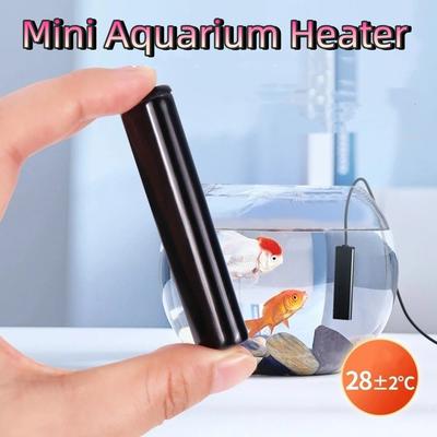 Automatic Mini Aquarium Heater Low Water Level Ceramic Fish Tank Heater with Sucker Rapid Heating Turtle Tank Heating Rod