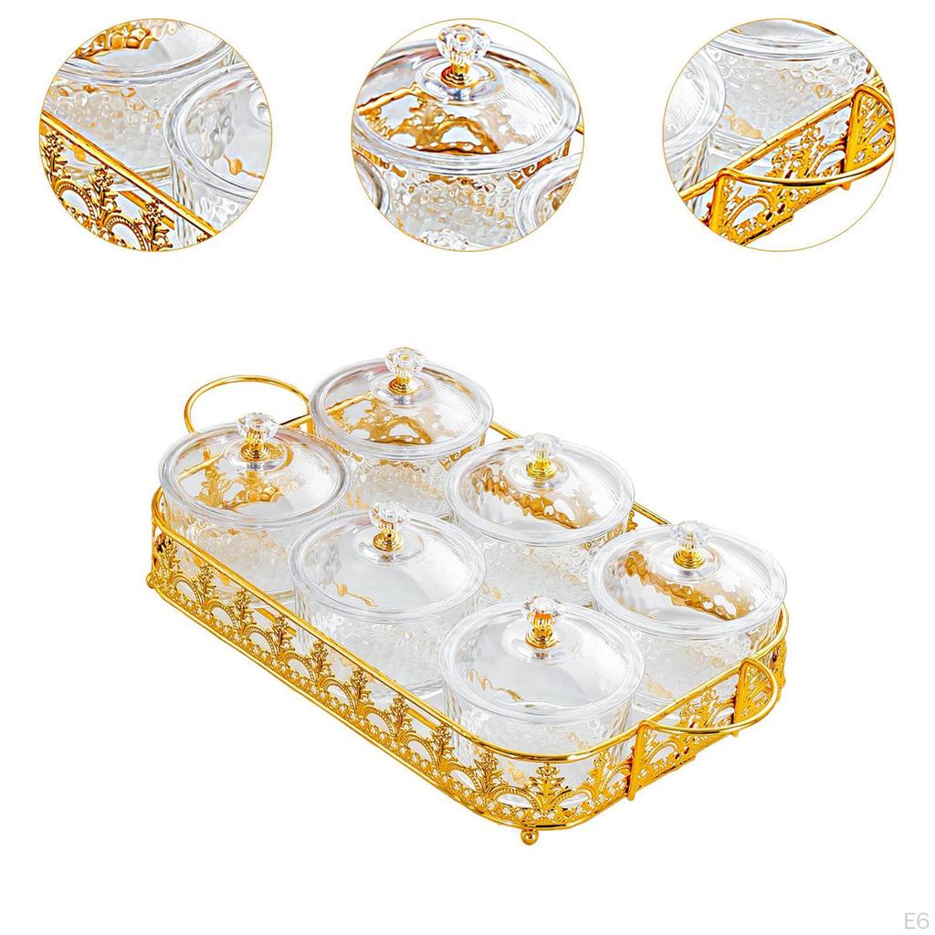 Dried Fruit Plate Divided Serving Dishes Portable Home Decoration Appetizer Candy Nuts Dish