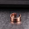 Vinterly Magnetischer Ring aus reinem Kupfer für Damen Herren Trendiger Gesundheits-Energie-Finger Offener Armreif Verstellbarer Schmuck Hoher Magnet Verstellbar