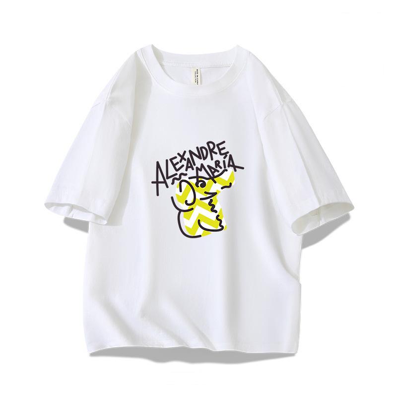 Graffiti Illustration Bear Printing Y2K Girls 100 Cotton TShirt Summer Casual Trendy Vintage Oversized Short Sleeve Unisex Tee