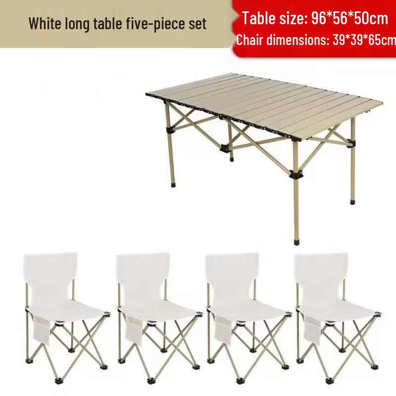 OIMG Folding Camping Table and Chair Set