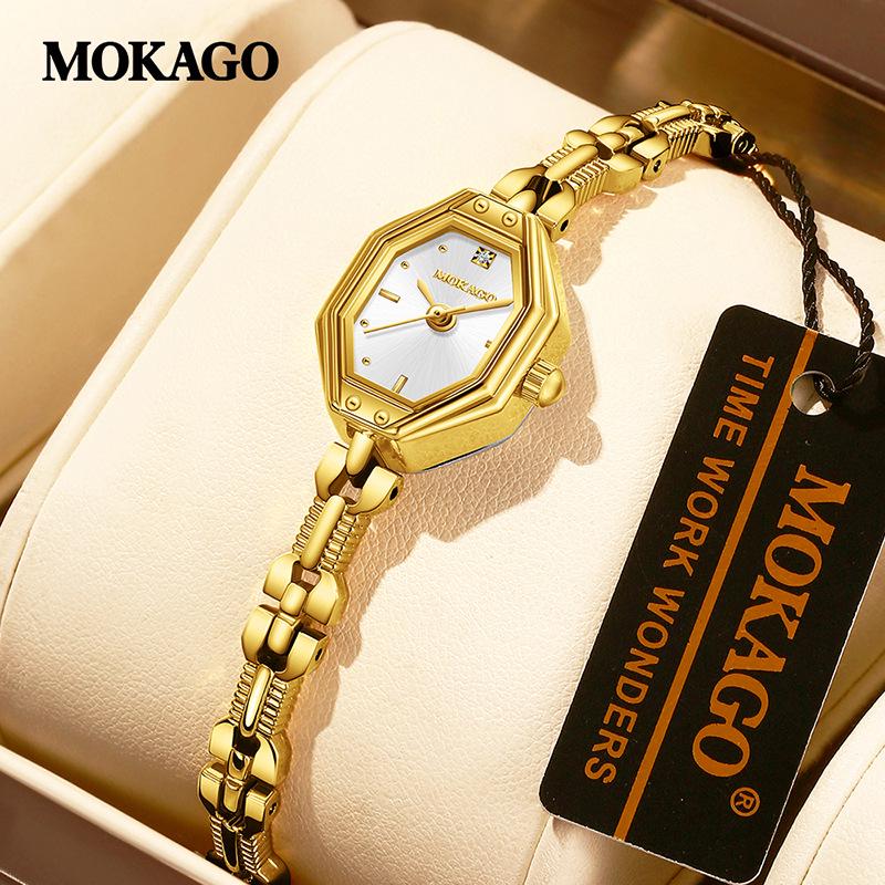 Mokaga Elegant Women s Waterproof Quartz Watch with Retro Mother-of-Pearl Bracelet