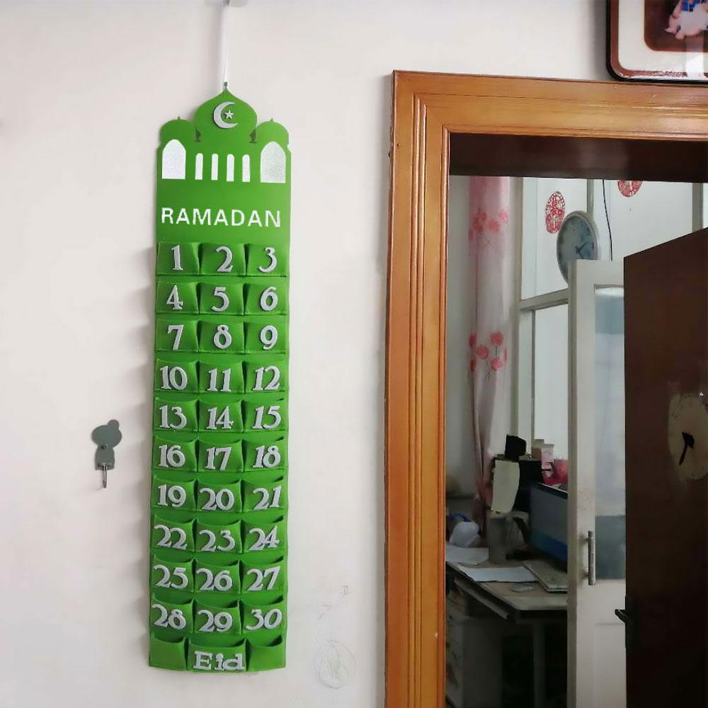 2026 Ramadan Countdown Kalender Eid Mubarak Filz Countdown Ramadan Kalender Muslimische Party Dekoration Basteln Eid Al-Adha Ornament