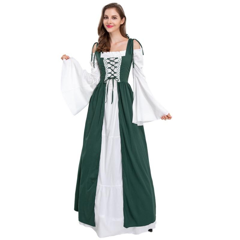 Halloween costume medieval renaissance cosplay dress costume plus size women's clothing