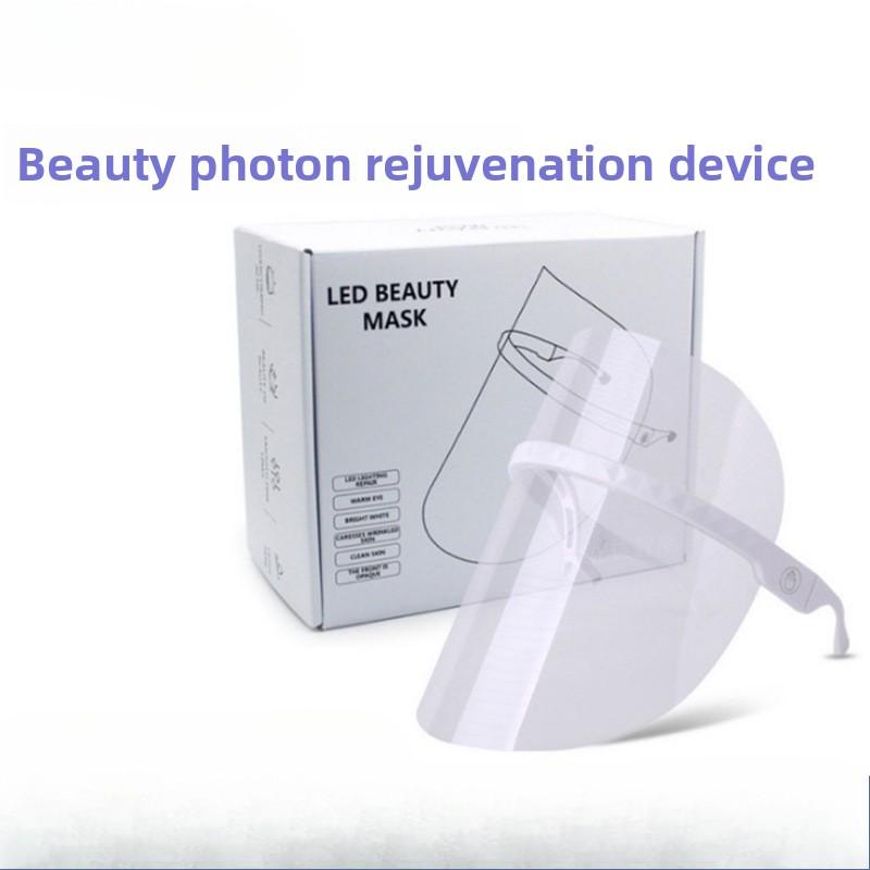 LED Schönheitsmaske Maskeninstrument, Photon Hautverjüngungsinstrument Dreifarbiges Spektrometer