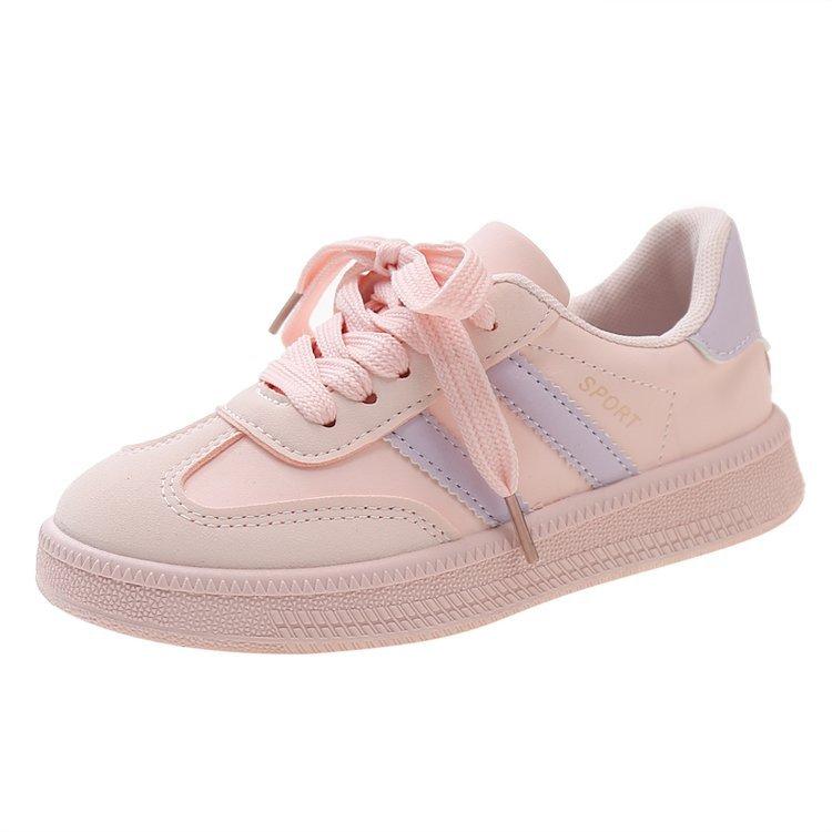 

Children s low-top board shoes Girls shoes 2025 spring and autumn new leather soft-soled boys moral training shoes Children s sports shoes 37 рожевий