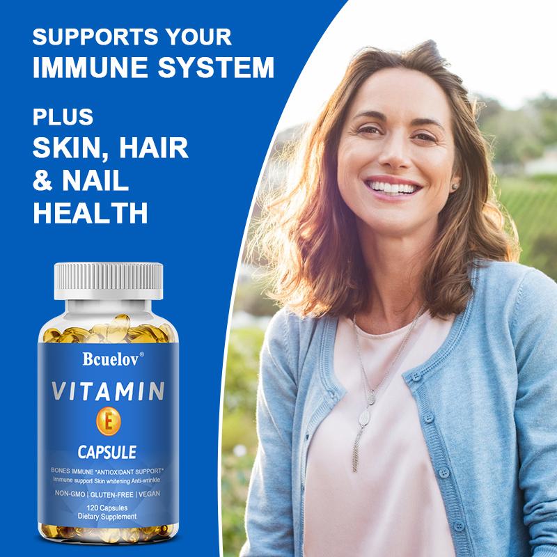 Vitamin E Capsule - Antioxidant Support Formula - 120 Veggie Capsules