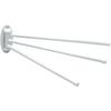 Towel Rack - HOME BAIN - 3 Removable Bars - White Metal - Contemporary Style