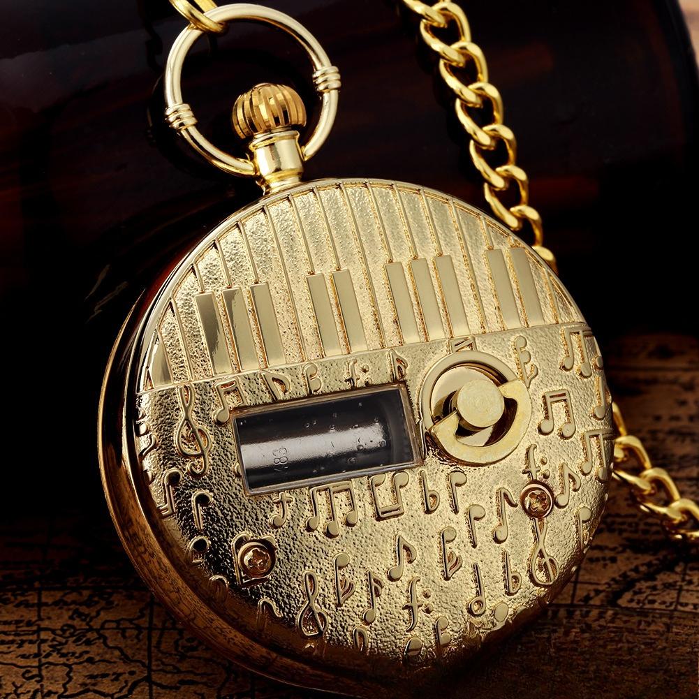Creative Quartz Music Box Pocket Watch - Harry's College Epoxy Music Box Watch