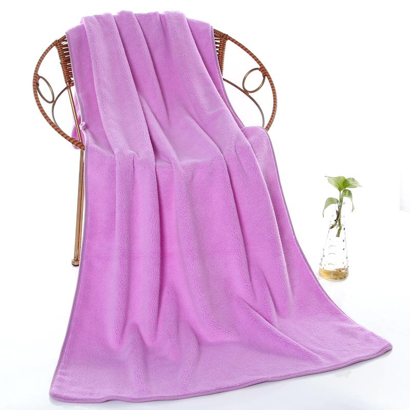 Coral Fleece Striped Bath Towel Set, Large & Thick, 70 x 140 cm, Absorbent Gift for Adults.