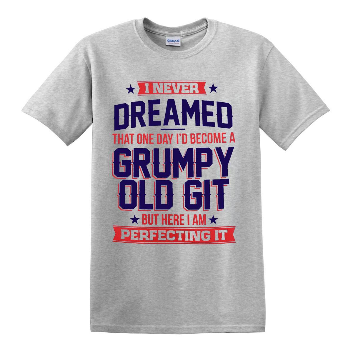 Perfecting Grumpy Old Git Mens Funny T Shirt Mens Womens Tees Top/Gift for Him Dad Grandad Birthday 2XL