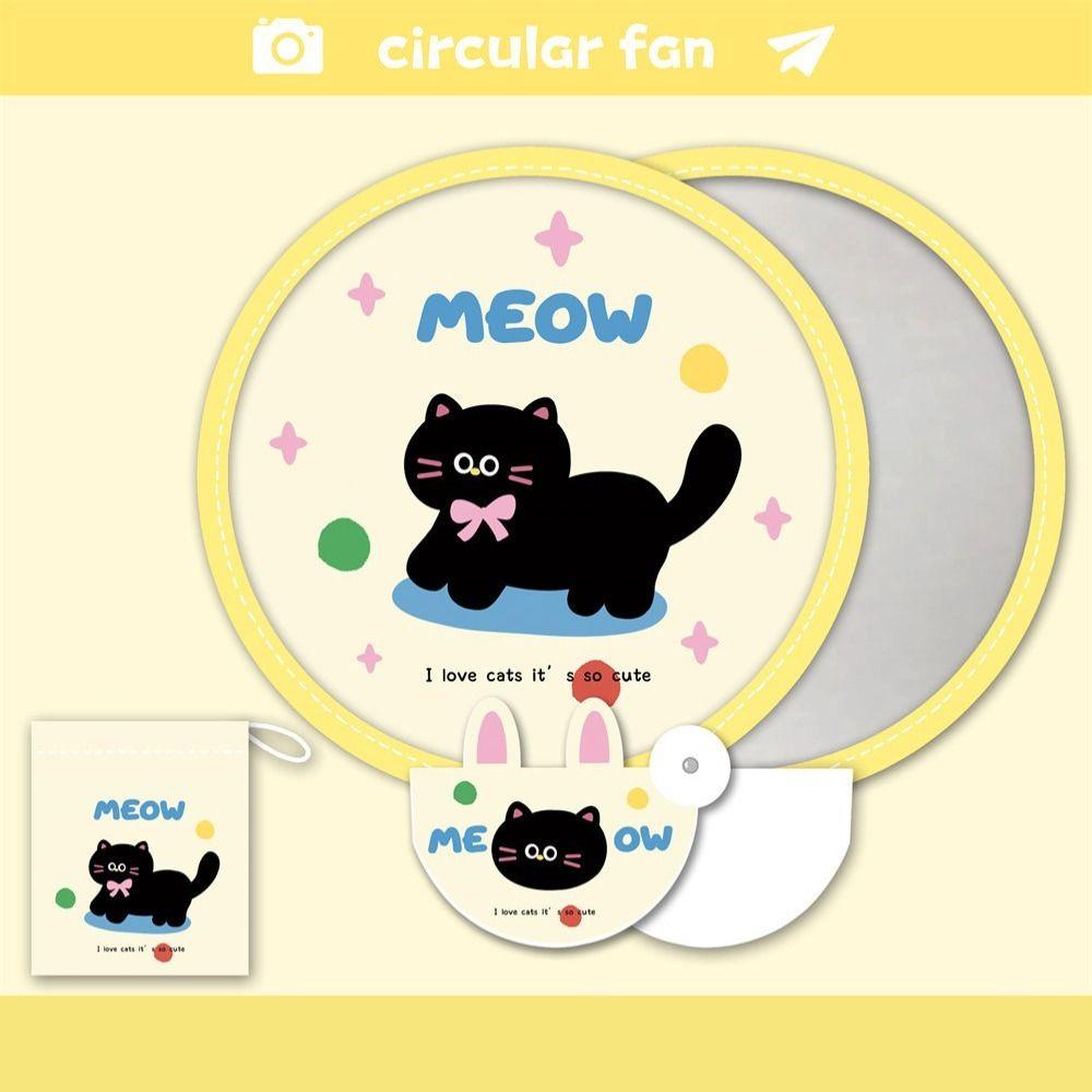 Kreslený skládací skupinový ventilátor Kapybara Mini kulatý ventilátor Venkovní ruční ventilátor