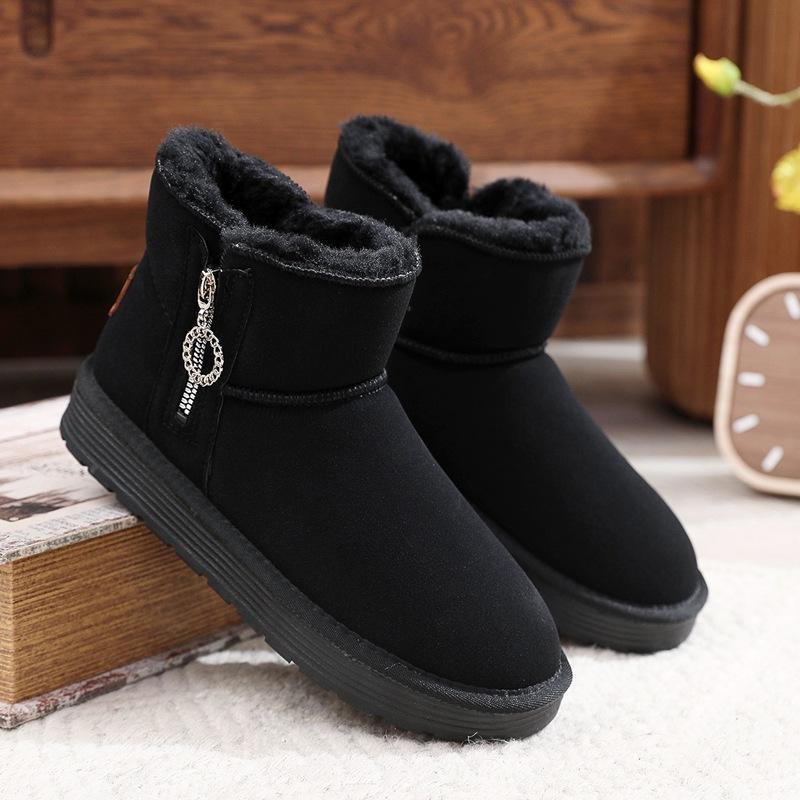 Booties Slip On Short Winter Boots Dacomfy Pria Musim Dingin Bulu