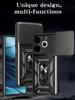Armor Metal Ring Stand Funda For Tecno Pova 6 Neo Case Shockproof Slide Lens Protector Phone Cover for Pova6 Neo Pova6Neo Coque