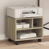 Vidaxl Printer Stand, With Wheels, Sonoma Oak, 41X32X34.5 Cm