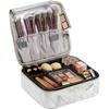 Dww Make-up Tasche, Professionelle Make-up Aufbewahrungstasche, Kosmetische Reisetasche, Beauty Friseurwerkzeug Organizer mit Verstellbaren Trennwänden, Kunstleder