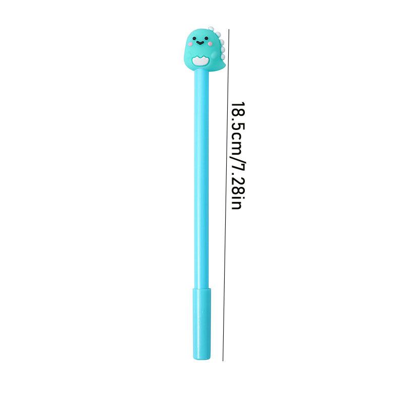 20Pcs Wholesale Creative Cartoon Soft Rubber Dinosaur Gender-neutral Pen, Student Cute Styling Signature Pen Office Supplies