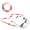 20pcs/lot Colorful Acrylic Twisted Link Chain Clasps For Jewelry Connectors Open Buckle DIY Necklace Glasses Chains Accessories