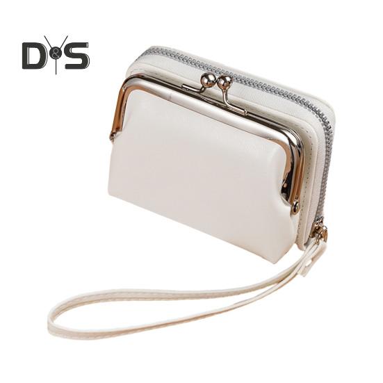 Женский кошелек из искусственной кожи держатель для кредитных карт кошелек на молнии портативный легкий дорожный мини-кошелек для монет клатч органайзер сумка для хранения белый 759₽