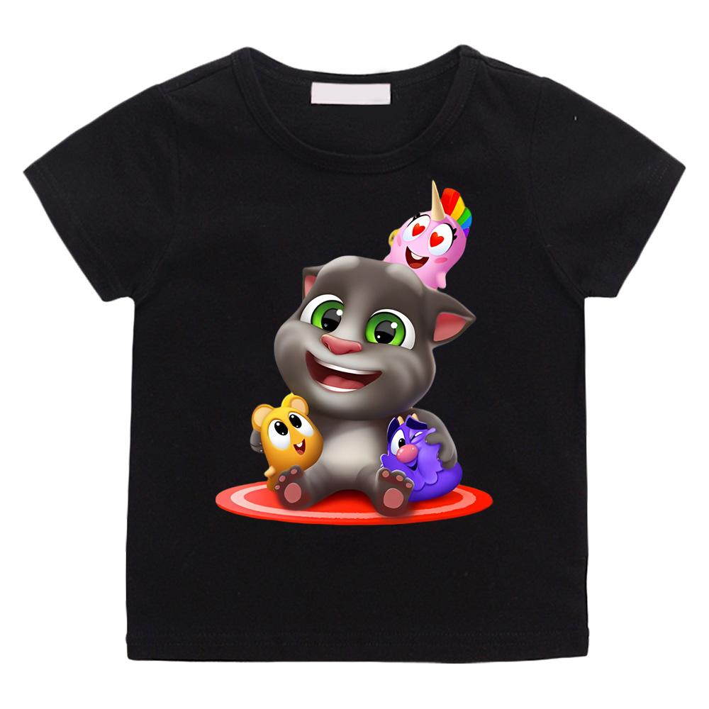 Tričko Hra Talking Tom Hra Ležérní 100% Bavlna Tričko Chlapci/dívky 6-12 let Chlapecká trička Dětské tričko s grafickým potiskem Oblečení