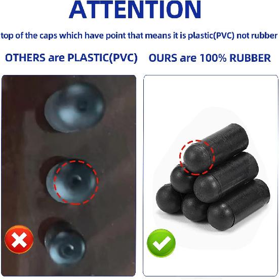 Rubber Vacuum Caps Plug Kit, 102 PCS Assorted Vacuum Plugs Hose End Caps Assortment Kit For Carburetor, Manifold, Automotive 3/16'' 5/16" 7/32" 1/4"