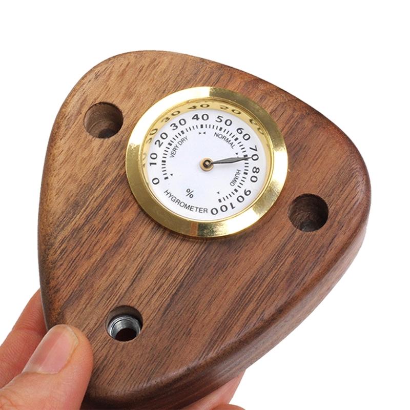 Bass Guitar Guitar Hanger with Hygrometer Guitar Wall Mount Bracket Holder for Acoustic Bass and Electric Guitar Ukulele