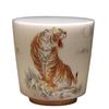 Chaxun Auspicious Tiger Mutton-Fat Jade Porcelain Master Cup