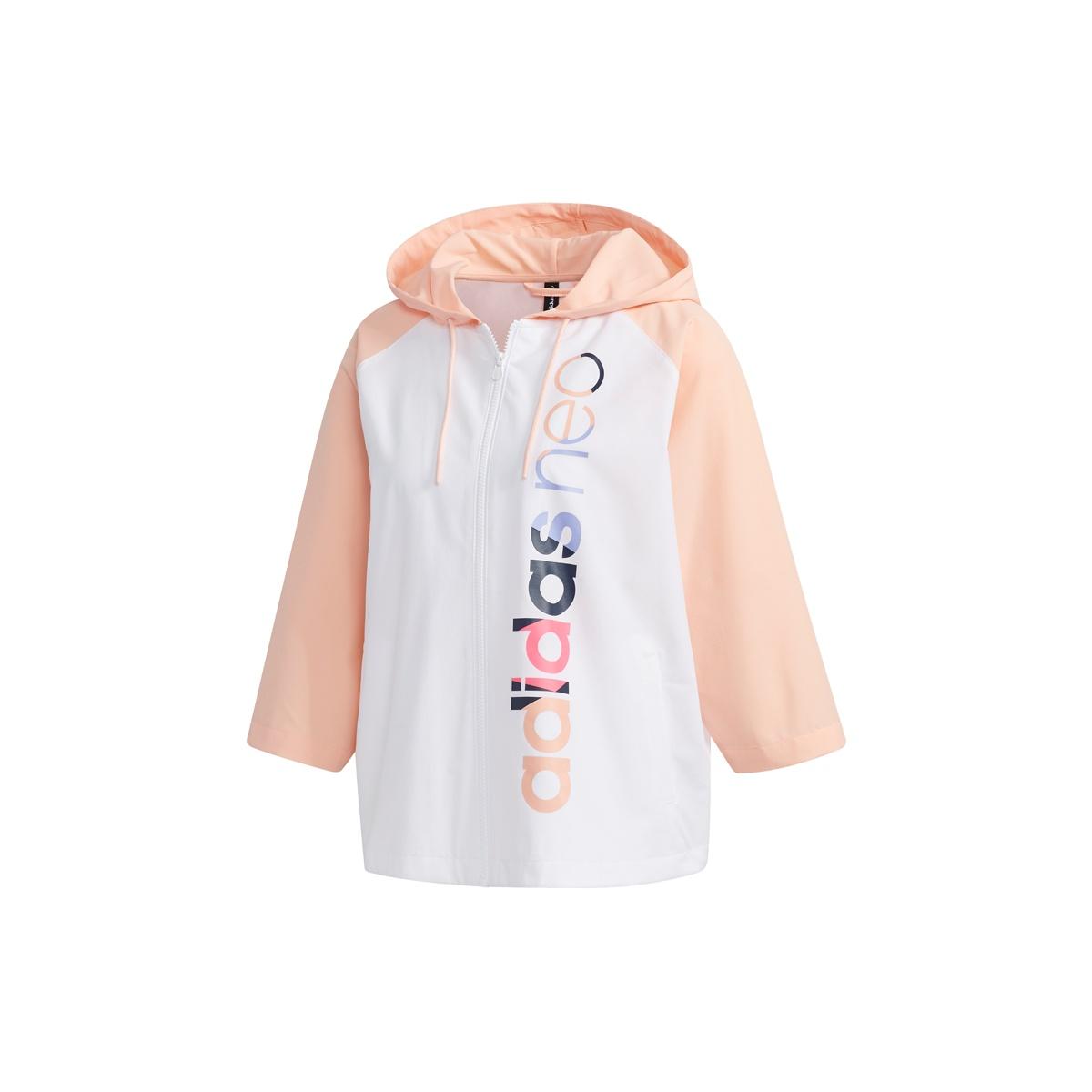 (WMNS) adidas neo Sleeve hooded Sports Jacket White Women s FK9936 M