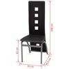 Chaises de salle à manger - VIDAXL - Lot de 6 - Noir Similicuir